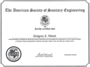 American Society Of Sanitary Engineering (ASSE) - Greg Ribick, Certified Backflow Protection Assembly Tester